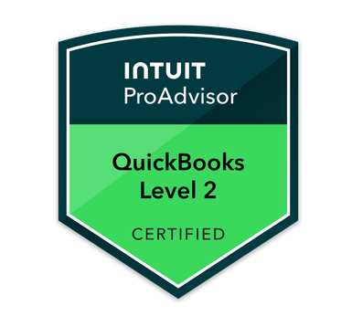 QuickBooks Online ProAdvisor Level 2 Certified badge
